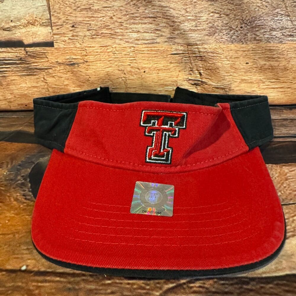 Texas Tech Red Raiders ML CAPS Visor Men's Adjustable Red Black Collegiate